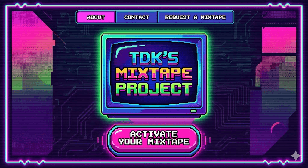 Retro CRT monitor for TDK's Mixtape Project